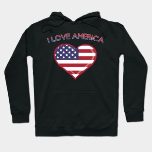 4th Of July: I Love America Shirt Hoodie